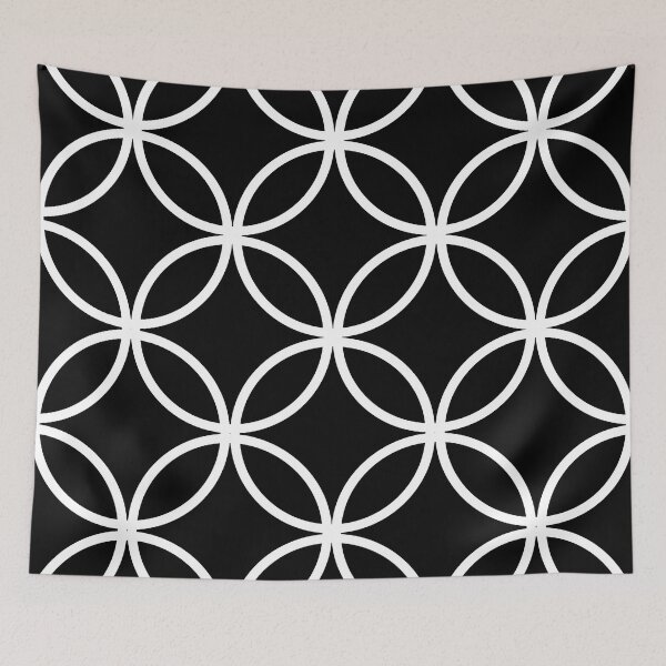Item preview, Sacred Geometry Pattern Black Background designed and sold by GemsAnatomy.