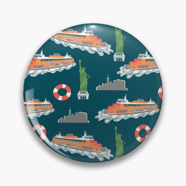 Item preview, Staten Island Ferry in Navy designed and sold by Katsillustration.