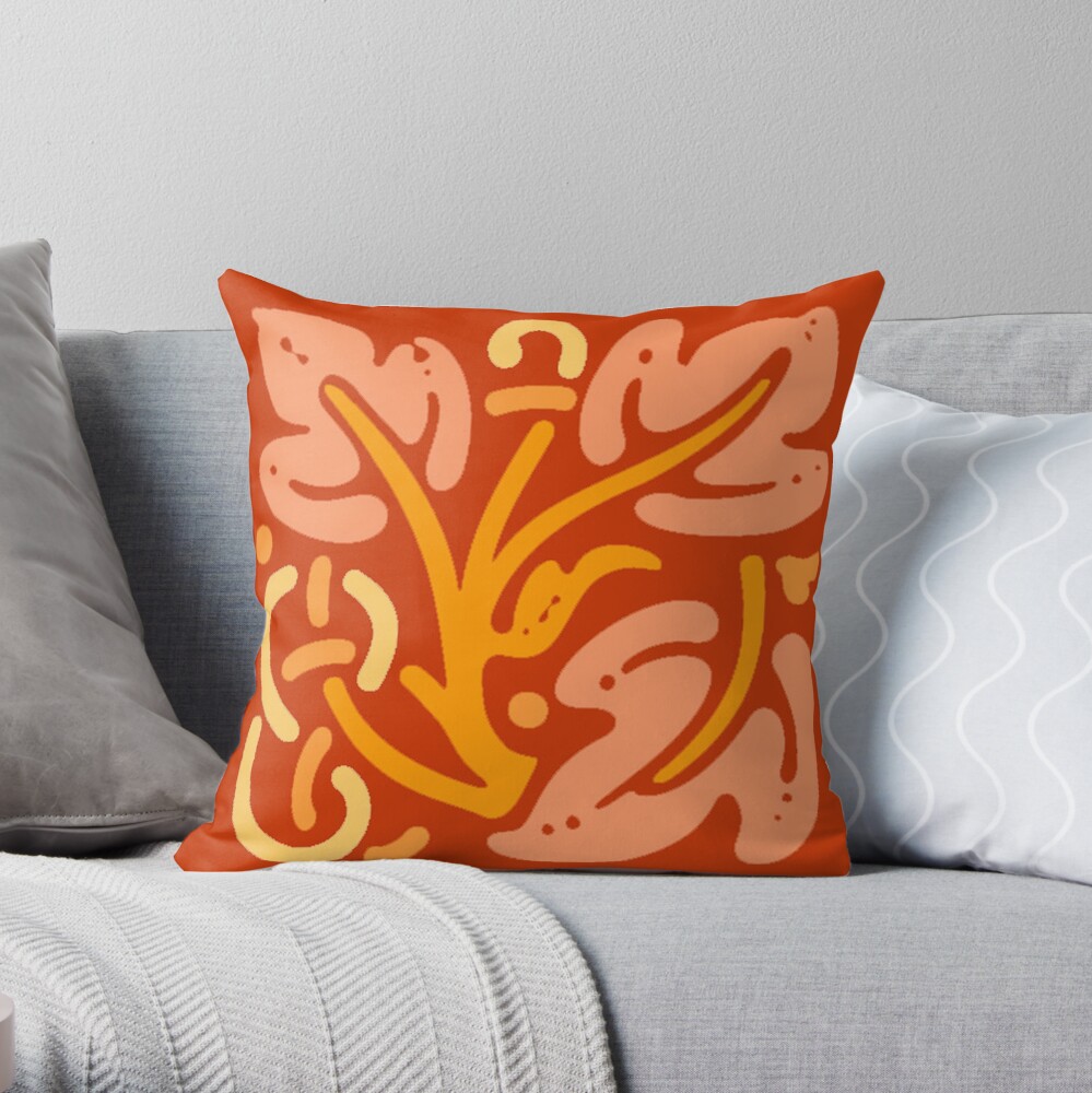 Beautiful Cushions/ Pattern Orange China Throw Pillow