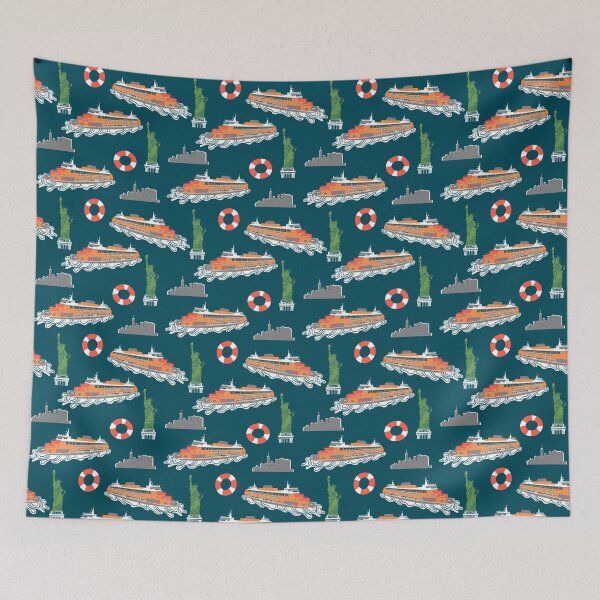 Item preview, Staten Island Ferry in Navy designed and sold by Katsillustration.