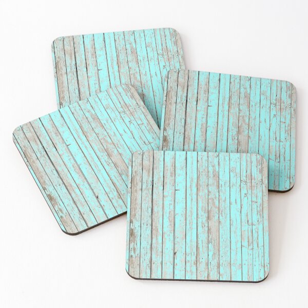 Item preview, Distressed Shabby chic Pastel Aqua Blue Wood Grain  designed and sold by LEILA ART SPACE.
