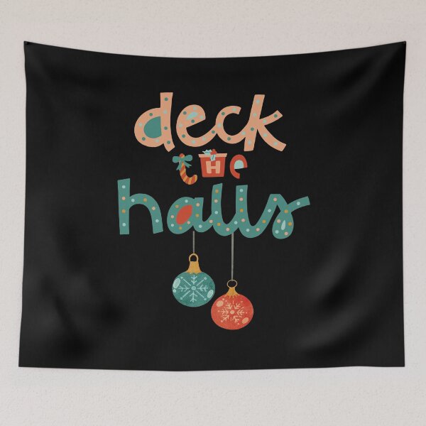 Item preview, deck the halls, christmas baubles, yuletide season, decorating the tree, happy holidays designed and sold by allycat57.