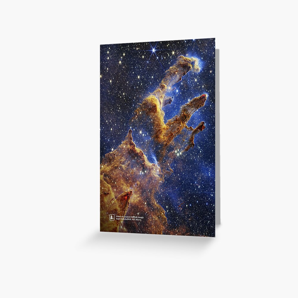"JWST Pillars of Creation, 2022 (James b/JWST) — space poster