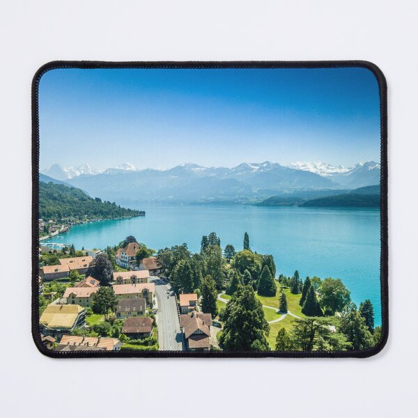 Item preview, Switzerland Town, Lake Views, Village, Swiss Alps designed and sold by newburyboutique.