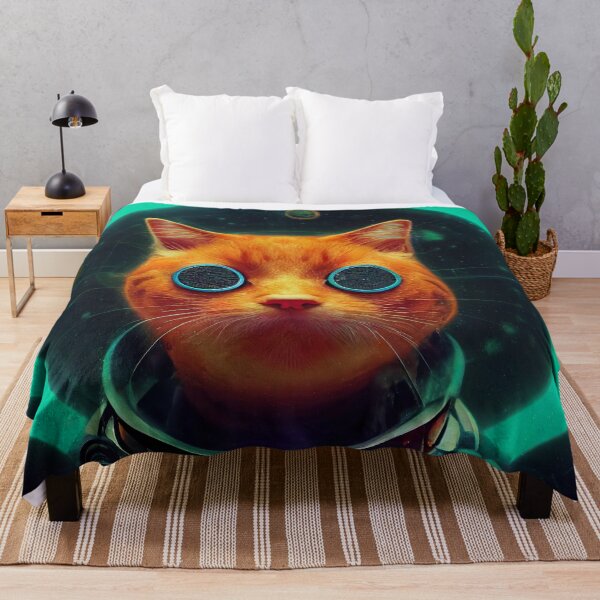 Artikelvorschau, Porträt einer digitalisierten Katze mit Navy Glasses Sticker entworfen und verkauft von TheCreativeFab.
