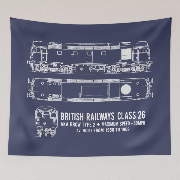 Item preview, British Railways Class 26 BRCW Type 2 Locomotive Blueprint Diagram Gift designed and sold by Maljonic.