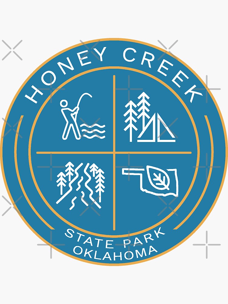 "Honey Creek State Park OK Heraldic Logo" Sticker for Sale by VanyaKar