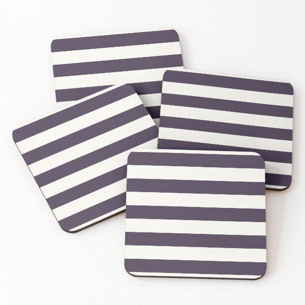 Artikelvorschau, Preppy Girly Paris Chic Royal Purple White Stripes entworfen und verkauft von LEILA ART SPACE.
