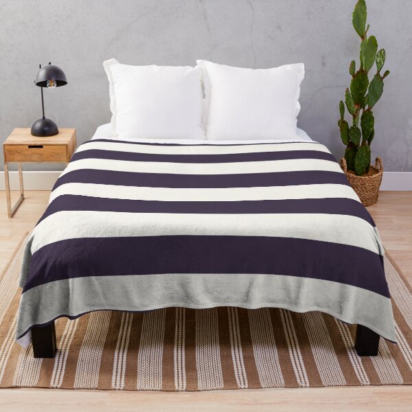 Artikelvorschau, Preppy Girly Paris Chic Royal Purple White Stripes entworfen und verkauft von LEILA ART SPACE.