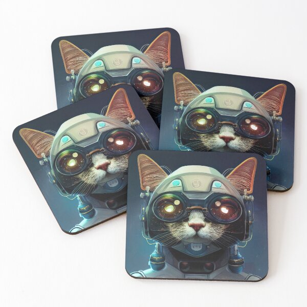 Item preview,  Technology Digitalized Cat Sticker designed and sold by TheCreativeFab.