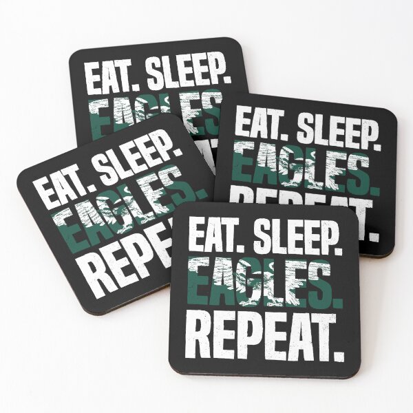 Item preview, Eat Sleep Eagles Repeat Distressed Football Funny Sport designed and sold by udesignstudio.