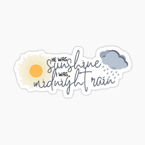 "Midnight Rain Lyrics Taylor Swift Midnights" Sticker for Sale by