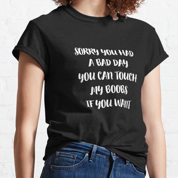 Don't Touch My Boobs T-shirt 100% Cotton Casual Graphic Aesthetic