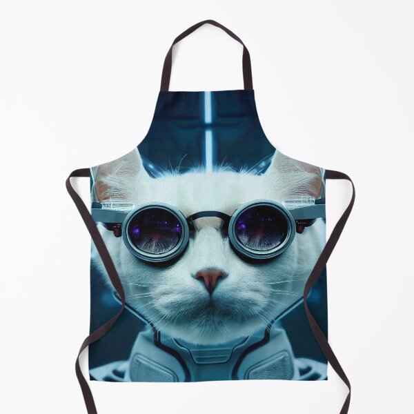 Item preview, Dystopian Digitalized Cat Sticker designed and sold by TheCreativeFab.