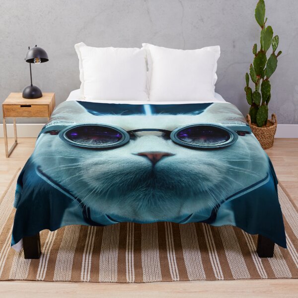 Item preview, Dystopian Digitalized Cat Sticker designed and sold by TheCreativeFab.