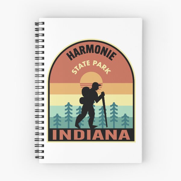 Artikelvorschau, Harmonie State Park Indiana Retro Hiking entworfen und verkauft von HalpinDesign.