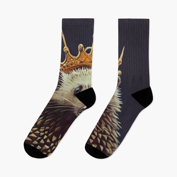 Item preview, Portrait of an Elegant Hedgehog with a Crown Sticker designed and sold by TheCreativeFab.