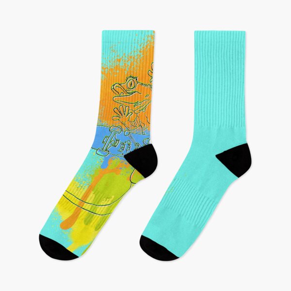 Item preview, Skater Gecko - Blue designed and sold by Gillian Mazzara.