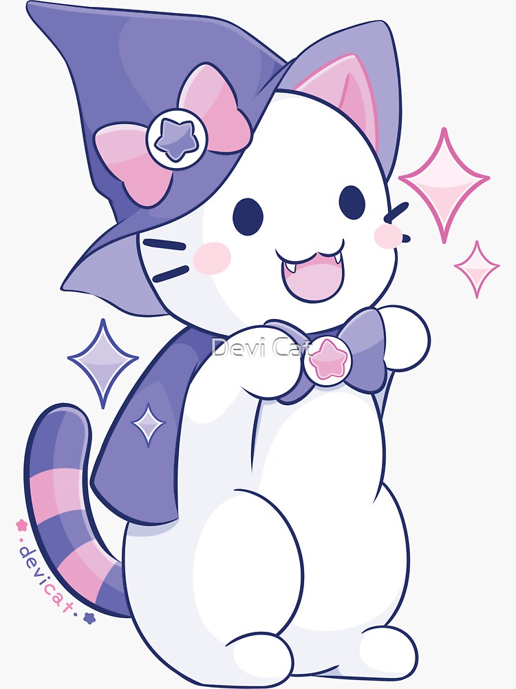 Thumbnail 3 of 3, Sticker, CandiCat Witch • 2022 designed and sold by devicatoutlet.