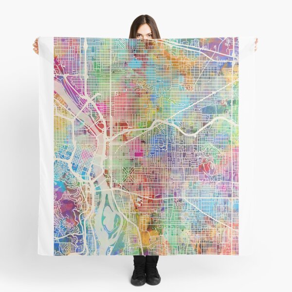 Item preview, Portland Oregon City Map designed and sold by ArtPrints.
