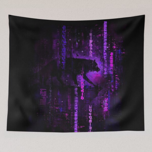 Item preview, Scifi Night Wolf - Cyberpunk Neon Tokyo Dreams designed and sold by Area31Studios.