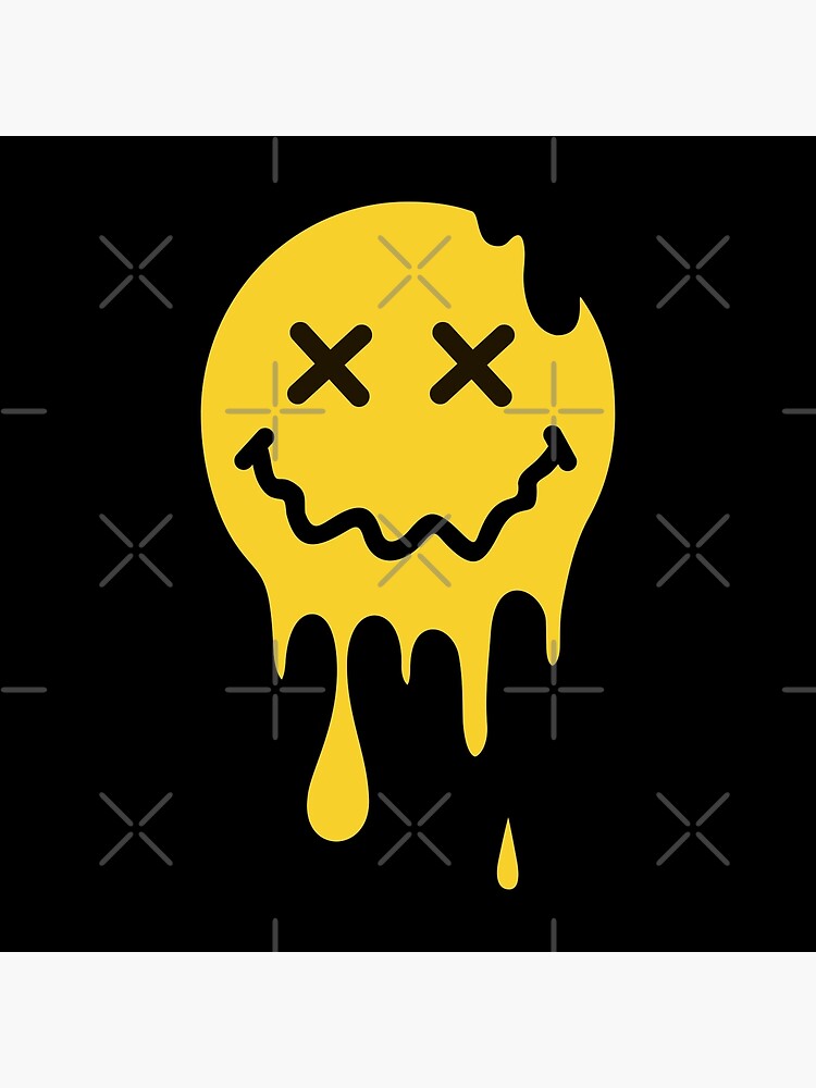 Melting Smiley Faces Poster For Sale By Vushia Redbubble 