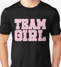 Team Girl Pink Mom Baby Shower Gender Reveal Party Cute Funny Gift Unisex T-Shirt