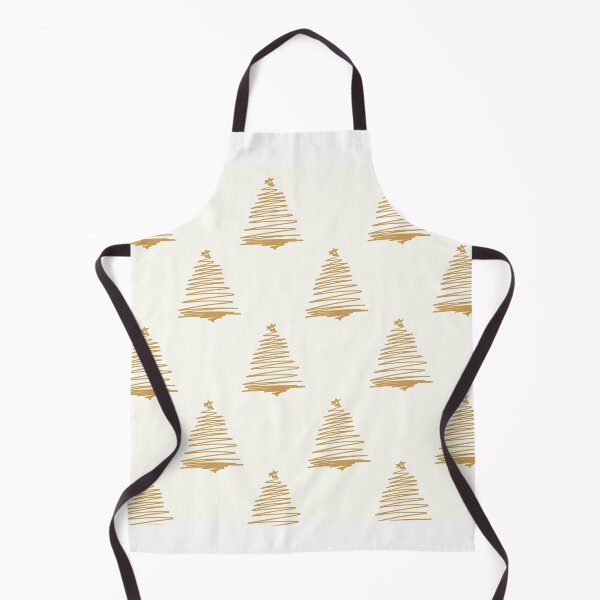 Item preview, Gold Christmas Trees with Cream Background designed and sold by LuxeHurricane.