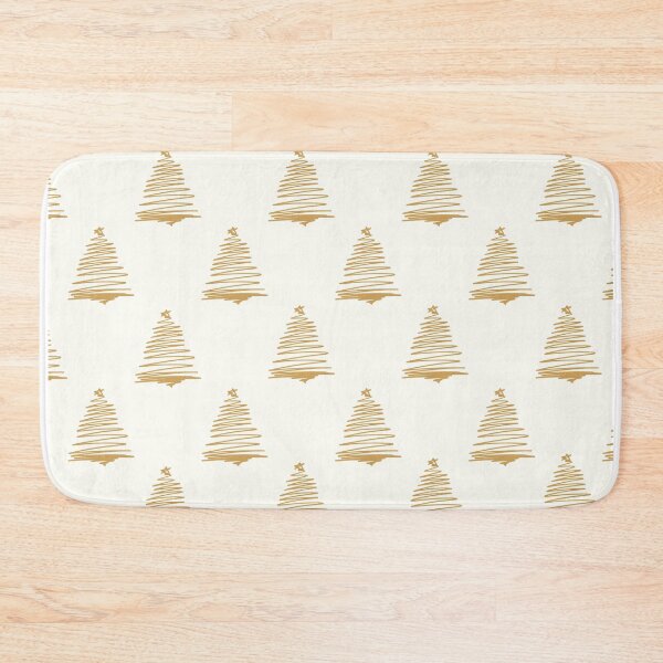 Item preview, Gold Christmas Trees with Cream Background designed and sold by LuxeHurricane.