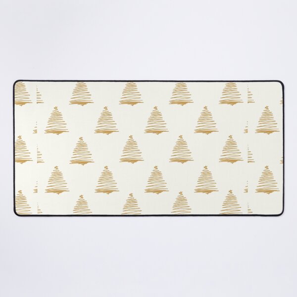 Item preview, Gold Christmas Trees with Cream Background designed and sold by LuxeHurricane.