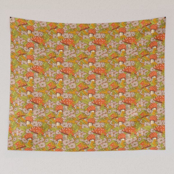 Item preview, Mushrooms & Flowers designed and sold by Claudia S. Design.