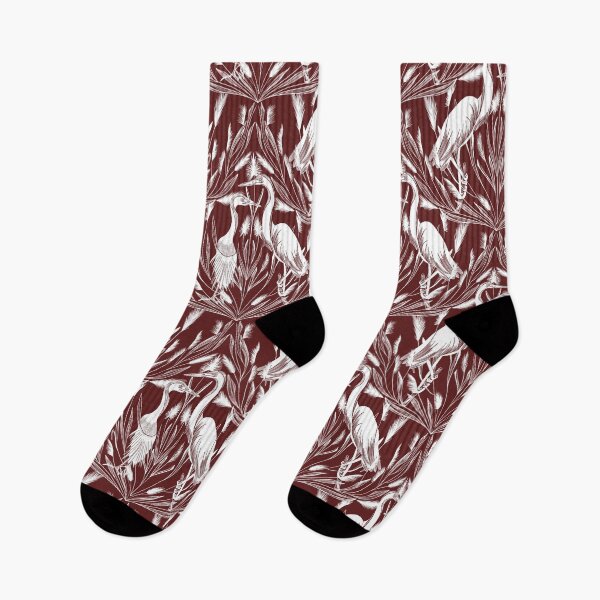 Item preview, Storks theme pattern - dark red designed and sold by IBiancs.