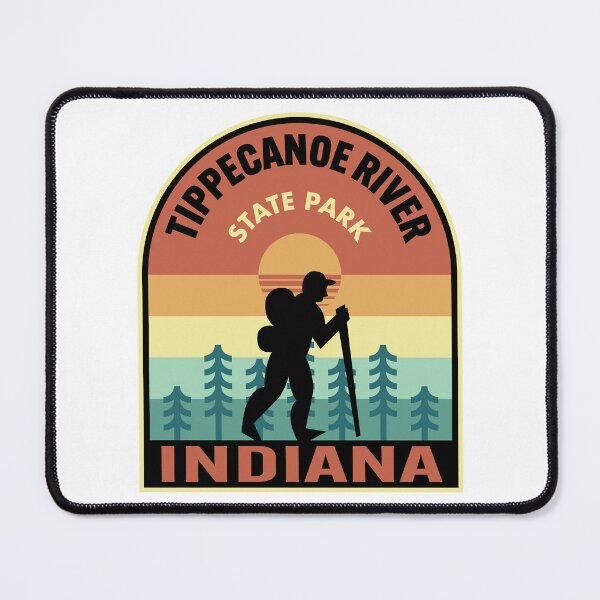 Item preview, Tippecanoe River State Park Indiana Retro Hiking designed and sold by HalpinDesign.