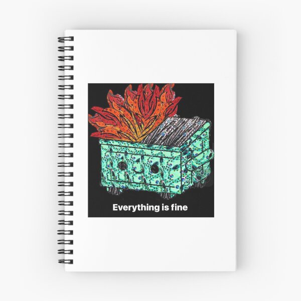 Item preview, Bling dumpster fire with “everything is fine” designed and sold by wmhx0.