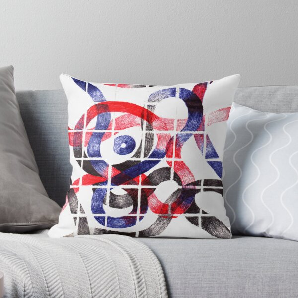 Squiggle 3 Throw Pillow