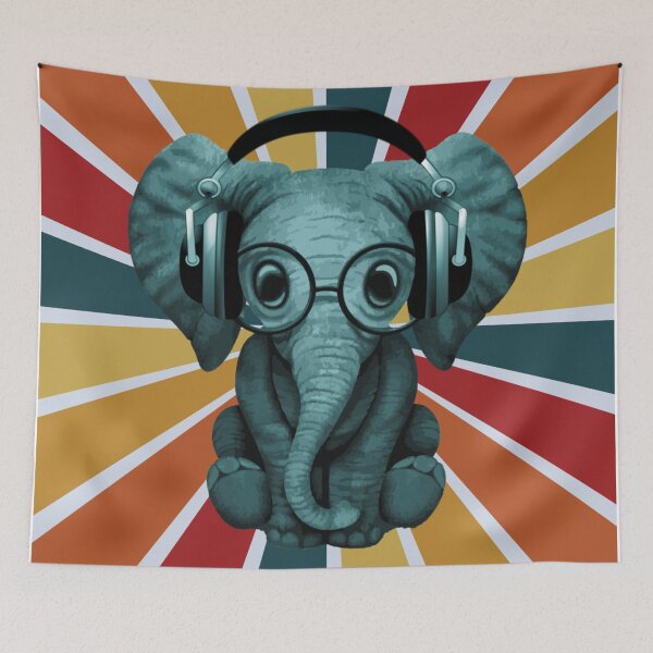Artikelvorschau, DJ-Elefant entworfen und verkauft von Weekendfun22.