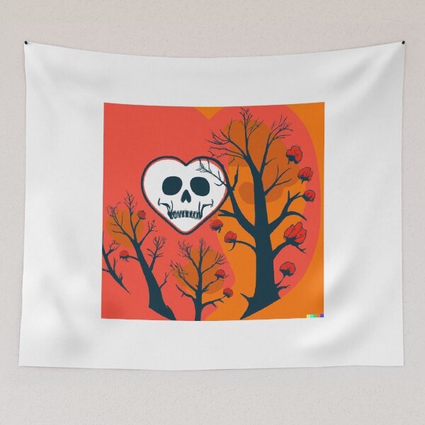 Item preview, Autumn mood with skull and crossbones heart designed and sold by cutenevil.