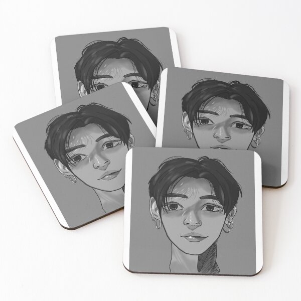 Artikelvorschau, TXT Choi Yeonjun Schwarz-Weiß-Illustration entworfen und verkauft von V1staria.