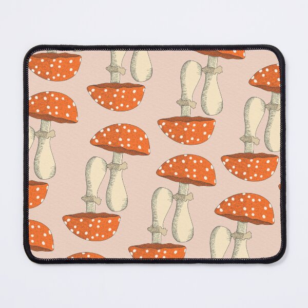 Item preview, Funny Mushrooms pink background designed and sold by Claudia S. Design.