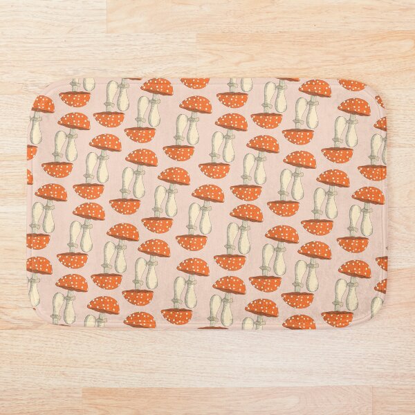 Item preview, Funny Mushrooms pink background designed and sold by Claudia S. Design.
