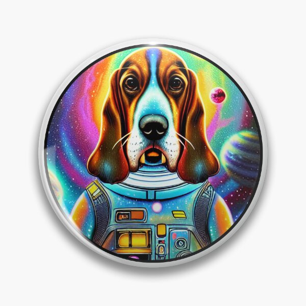 Item preview, Basset Hound Dog Space Cadet, Dog in Space, Guaranteed best gift for all dog lovers designed and sold by Galactic Fur Baby Federation.