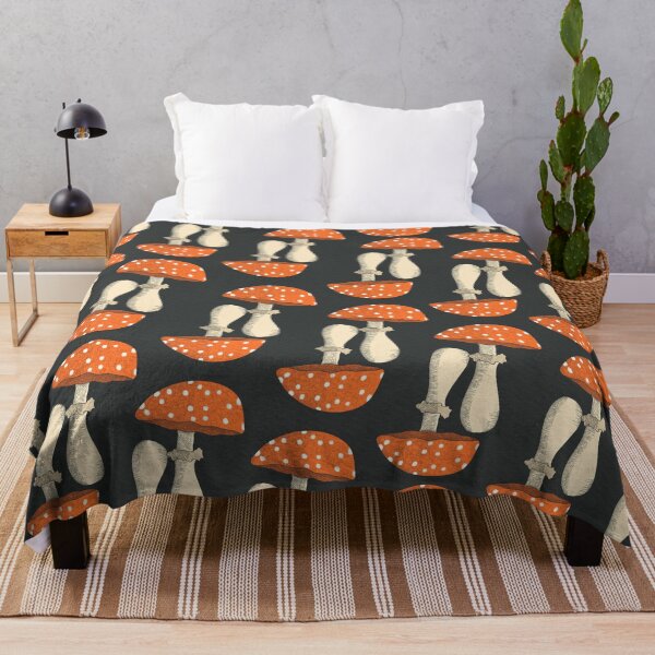 Item preview, Funny Mushrooms dark background designed and sold by Claudia S. Design.