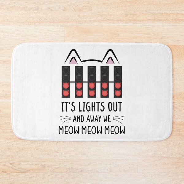 Item preview, It's Lights Out and Away We Meow Meow Meow | Funny Cat Racing Design designed and sold by FilipeFerreira.