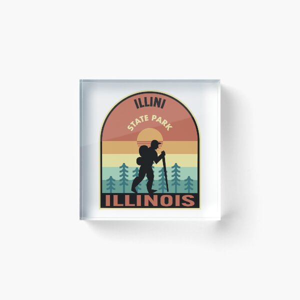 Item preview, Illini State Park Illinois Retro Hiking designed and sold by HalpinDesign.