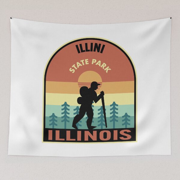 Item preview, Illini State Park Illinois Retro Hiking designed and sold by HalpinDesign.