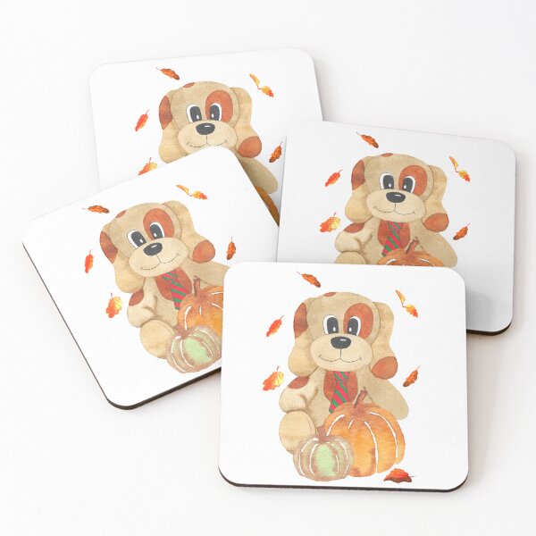 Item preview, Doggy pumpkin autumn halloween pattern designed and sold by CheekyColours.