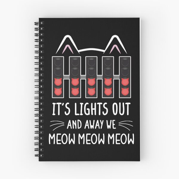 Item preview, It's Lights Out and Away We Meow Meow Meow | Funny Cat Racing Design (White) designed and sold by FilipeFerreira.