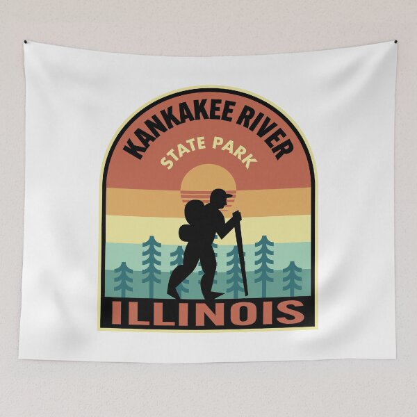 Item preview, Kankakee River State Park Illinois Retro Hiking designed and sold by HalpinDesign.