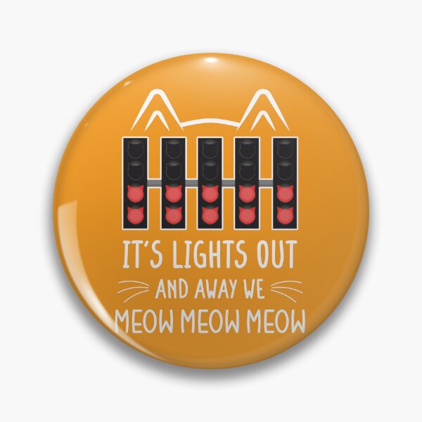 Item preview, It's Lights Out and Away We Meow Meow Meow | Funny Cat Racing Design (Orange BG) designed and sold by FilipeFerreira.