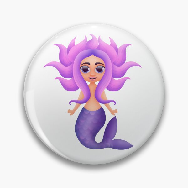 Item preview, Happy mermaid with lilac tail designed and sold by Marharyta Pavliuk.